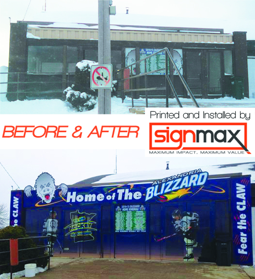 Custom Signage for Blizzard Hockey by Signmax.com